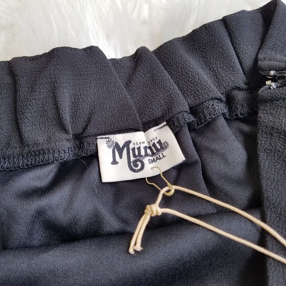 Show Me Your Mumu Huck Mini Skirt NWT S Black Preppy Goth Grunge Skater Preppy - Picture 2 of 5